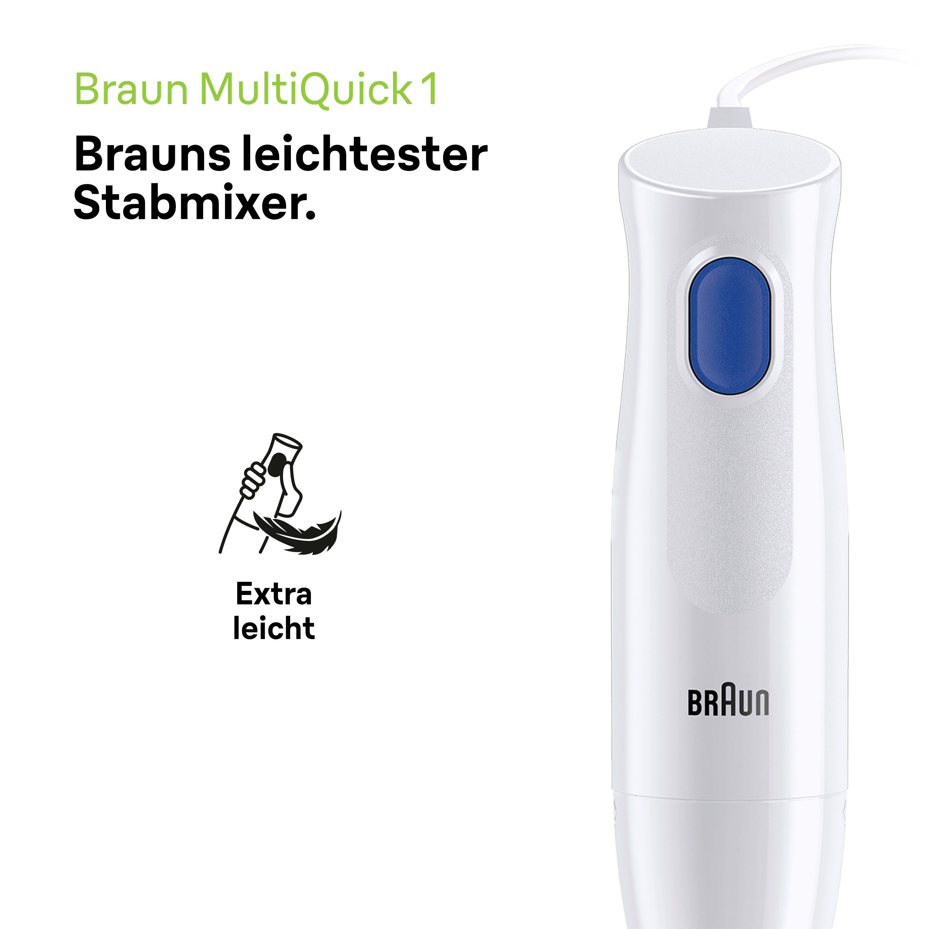 Braun Stabmixer MQ10.202M WH MultiQuick 1, 450 W