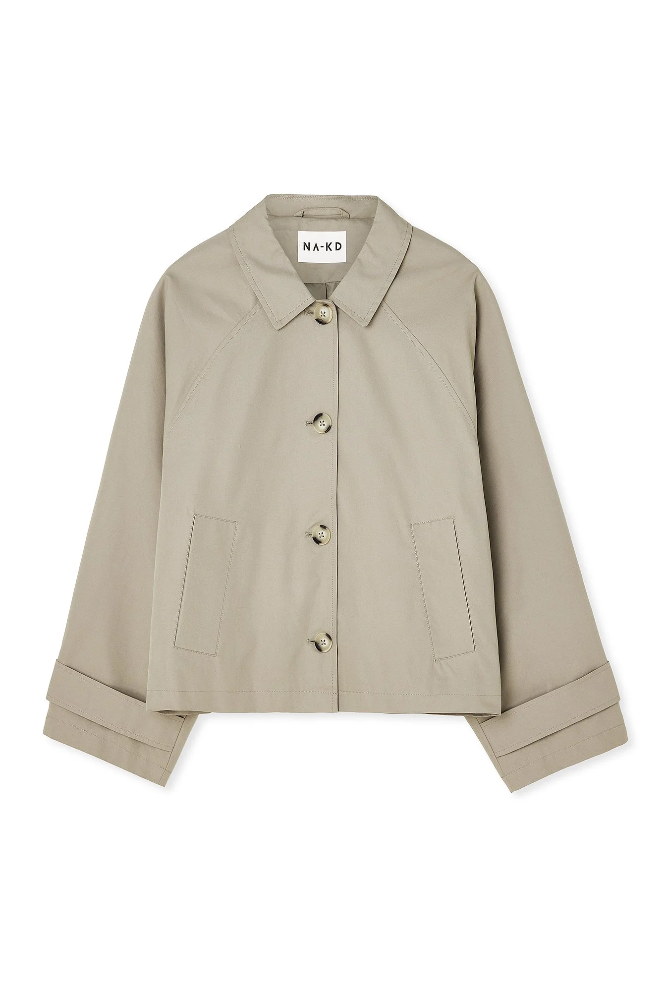 Kurzer, kastenförmiger Trenchcoat