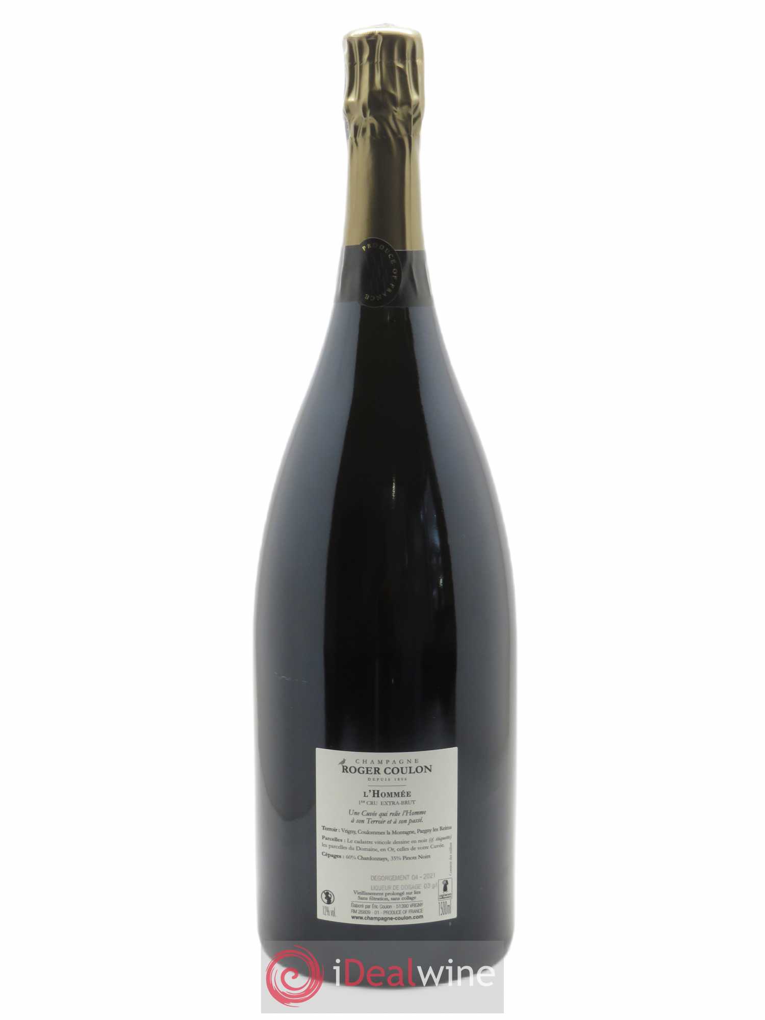 L'Hommée Extra Brut Premier Cru Roger Coulon   - Lot de 1 Magnum