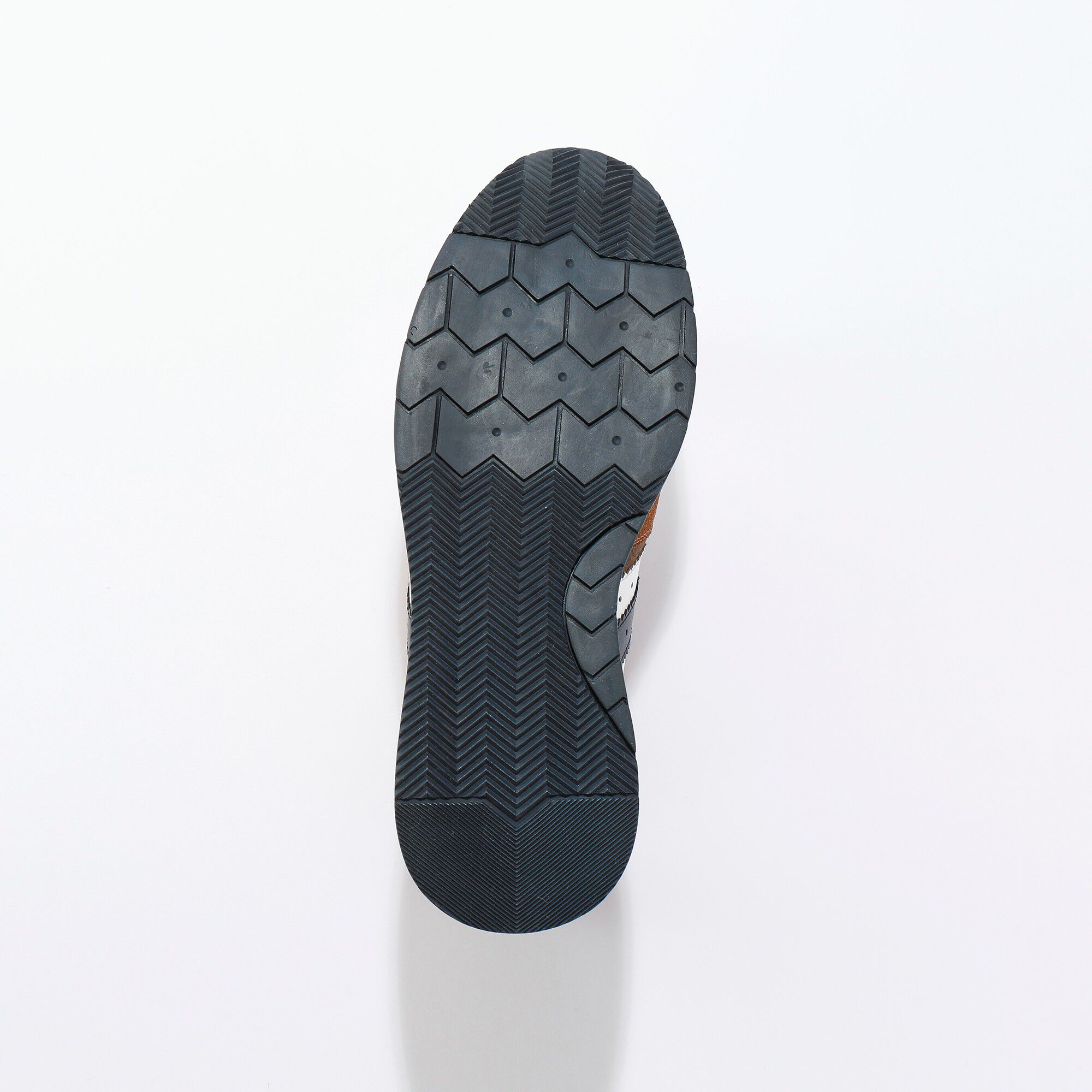 Baskets cuir bi-matière lacées et zippées