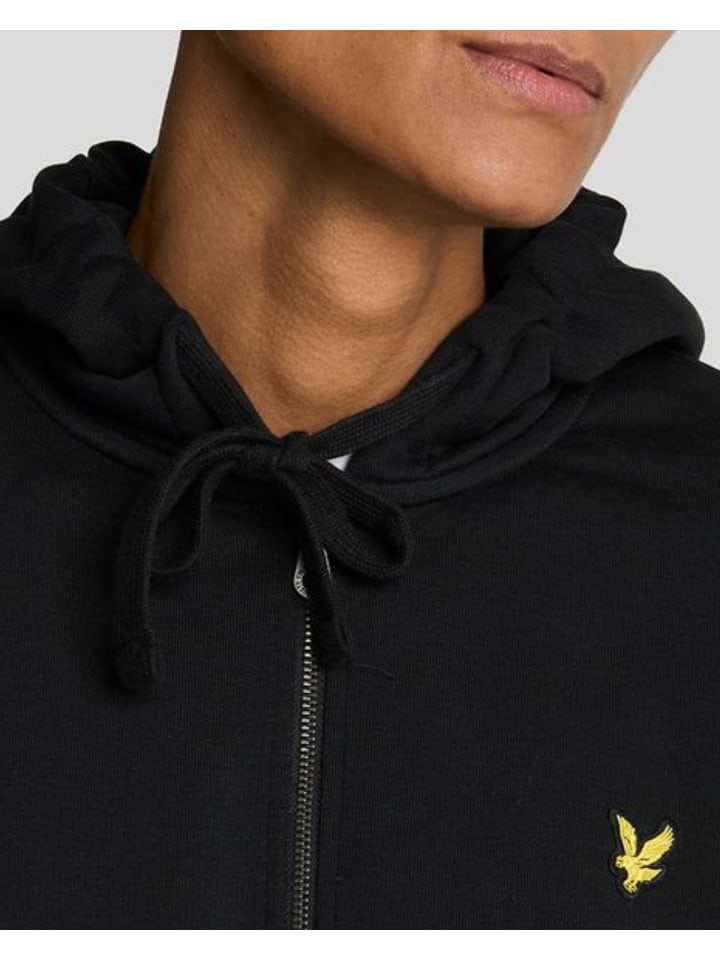 Lyle & Scott Kapuzensweatjacke in Schwarz günstig kaufen