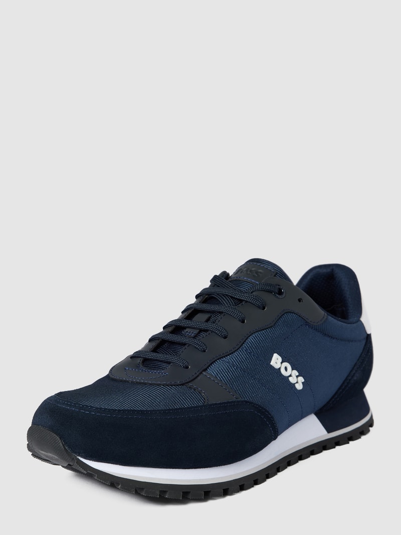 Sneaker mit Kontraststreifen in marineblau