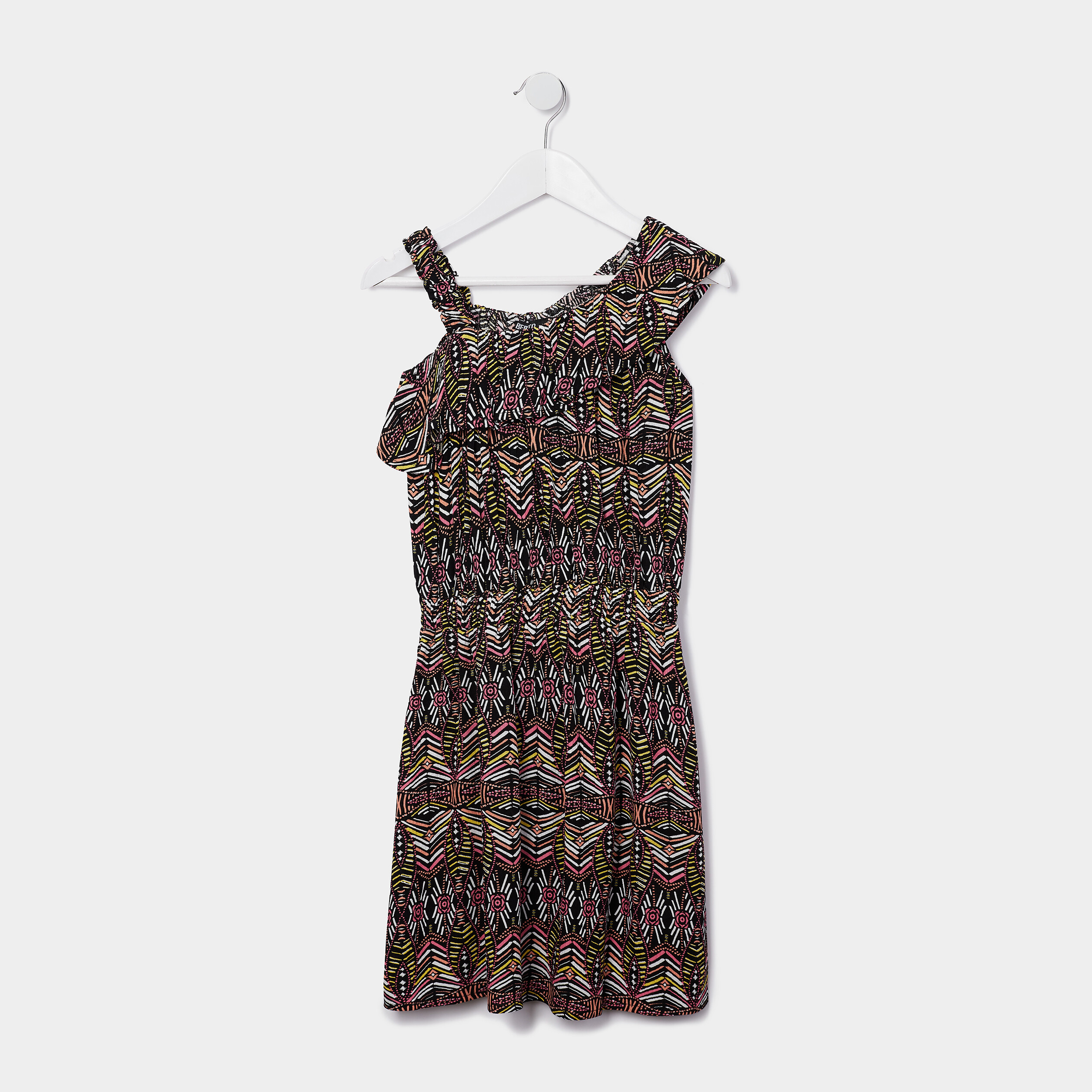Robe patineuse asymétrique blanc fille | La Halle