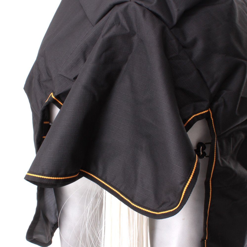 Bucas Pferde-Regendecke Bucas Irish Turnout Light 50g + Neck Set 1200D - black/gold