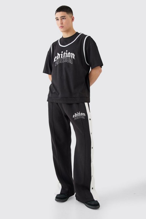 Oversize Trainingsanzug mit geteiltem Saum