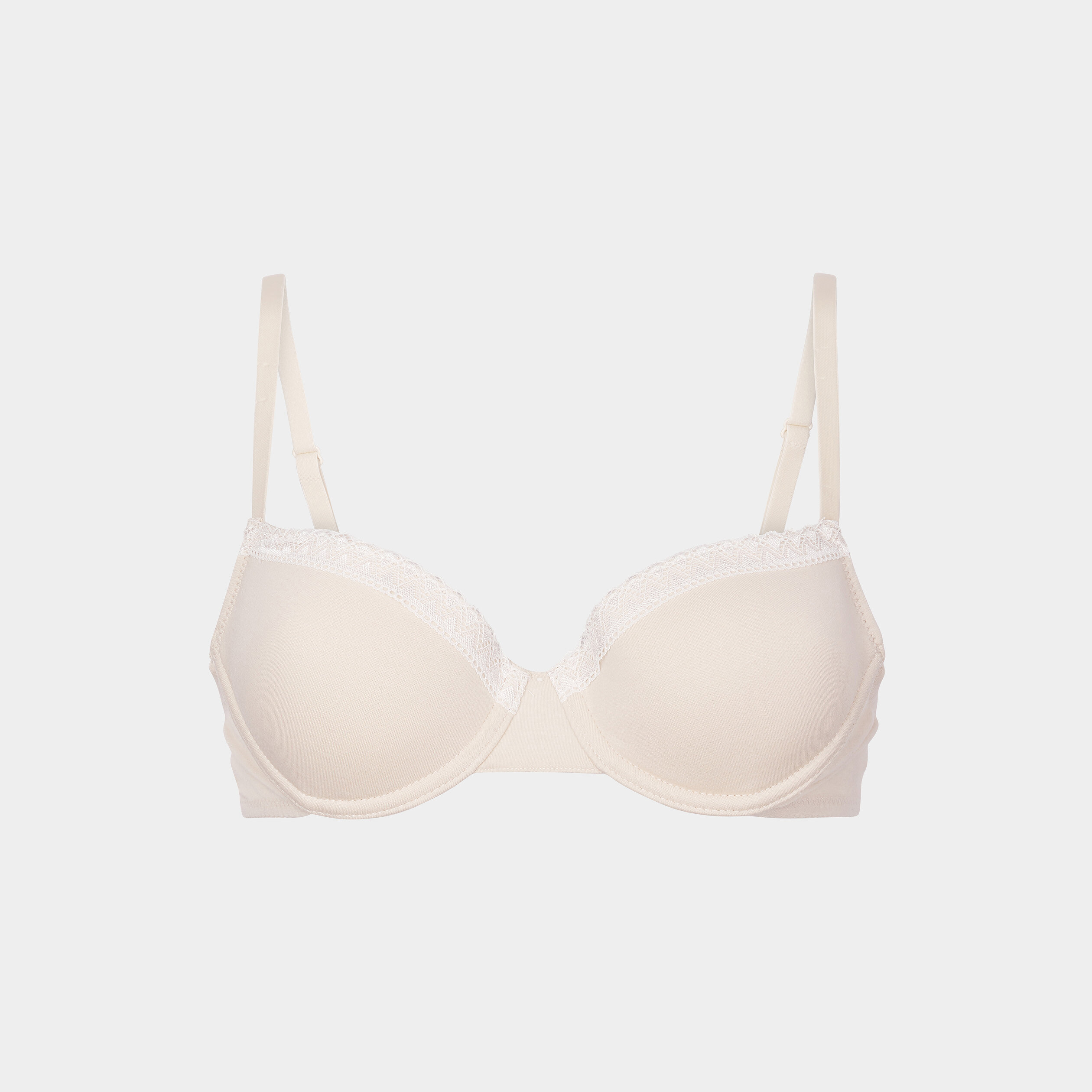 Soutien-gorge corbeille emboitant coton rose poudrée femme | La Halle