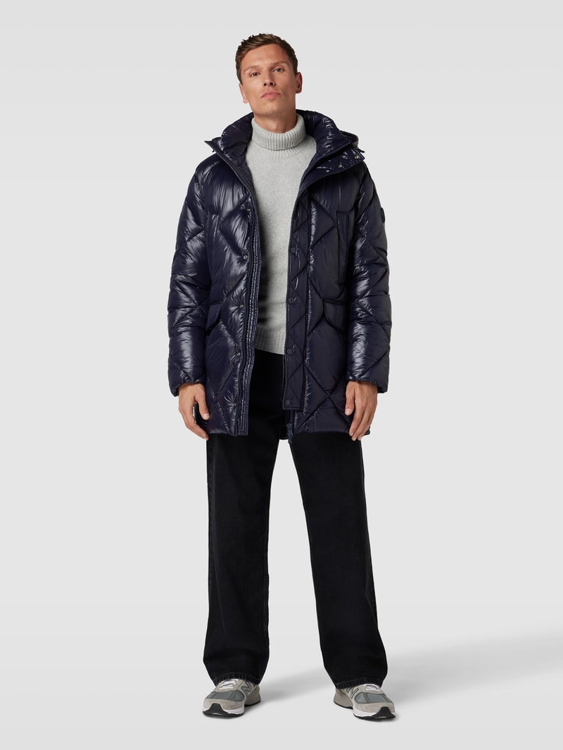Steppjacke mit Brusttaschen Modell 'Morito' in marineblau