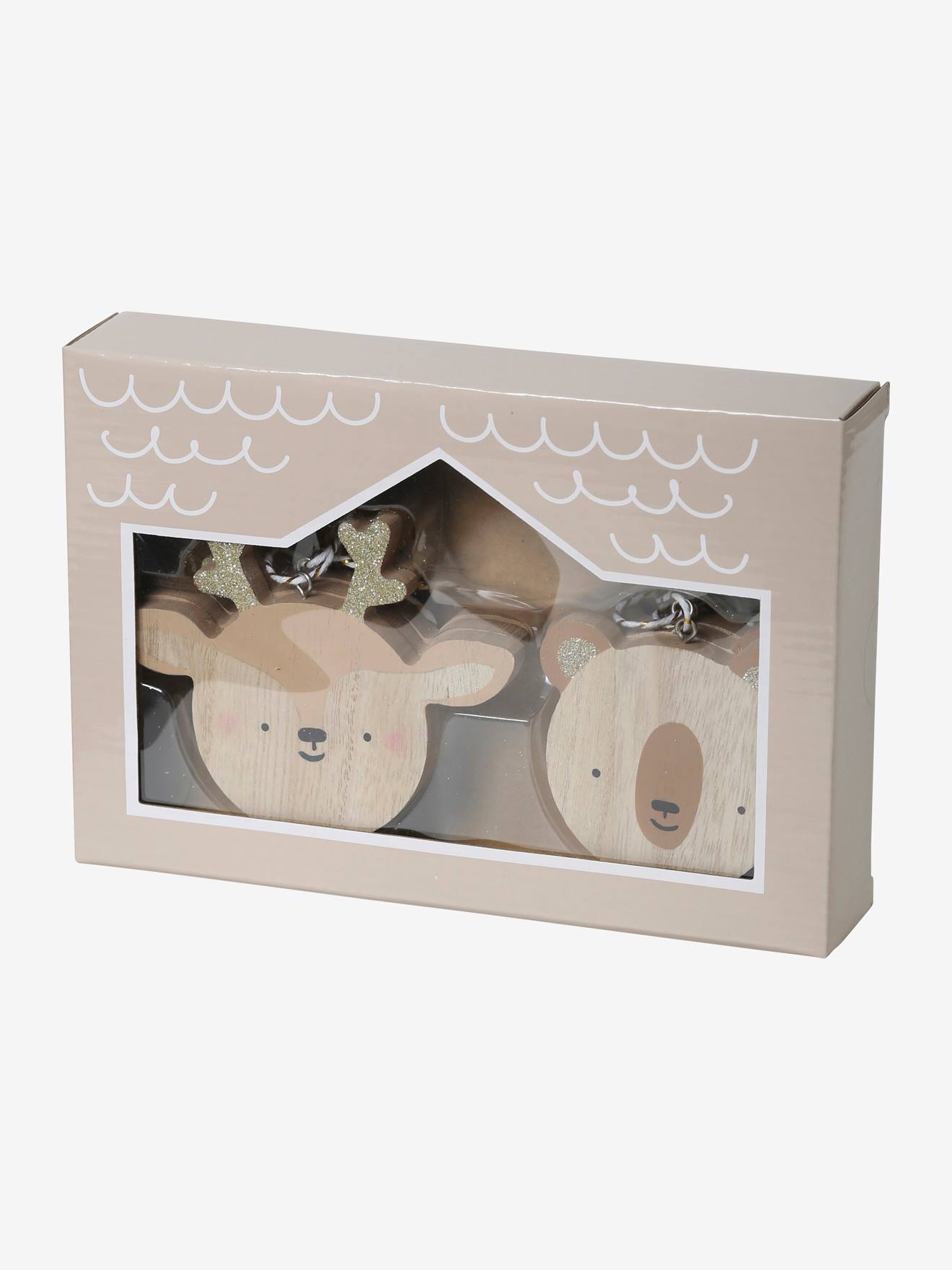 Vertbaudet 6er-Set Weihnachtsbaumdeko - pack natur
