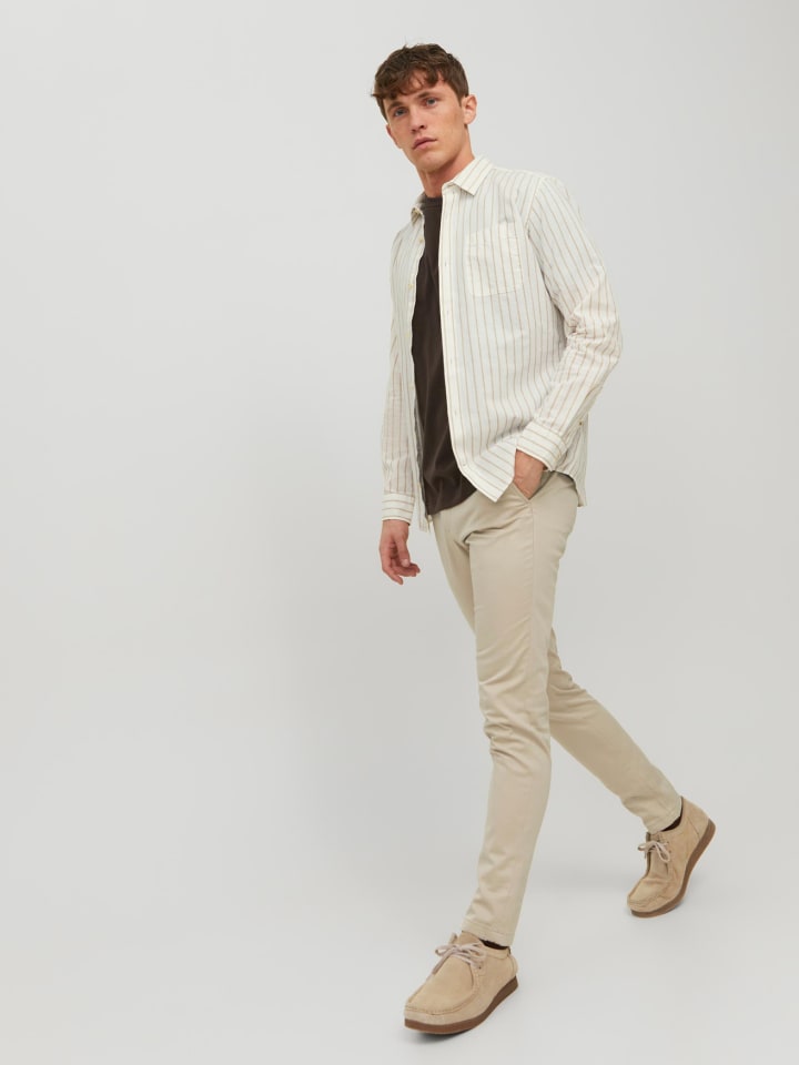 Jack & Jones Chino Hose Stretch Pants Slim Fit JPSTMARCO JJBOWIE in Beige günstig kaufen