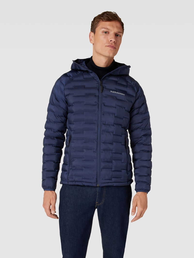 Steppjacke mit Reißverschlusstaschen Modell 'Argon' in marineblau