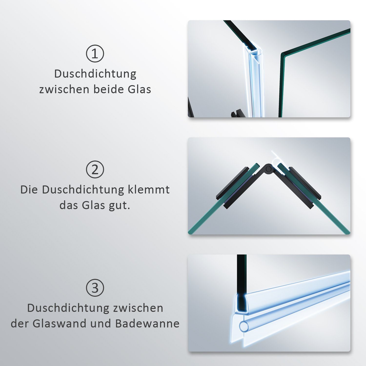 SONNI Badewannenaufsatz Badewannenfaltwand 2-teilig Faltbar, Schwarz, Breite 120cm NANO, Einscheibensicherheitsglas mit Nano Beschichtung, für Badezimmer, faltbar, Badewannenfaltwand, ohne/mit Seitenwand
