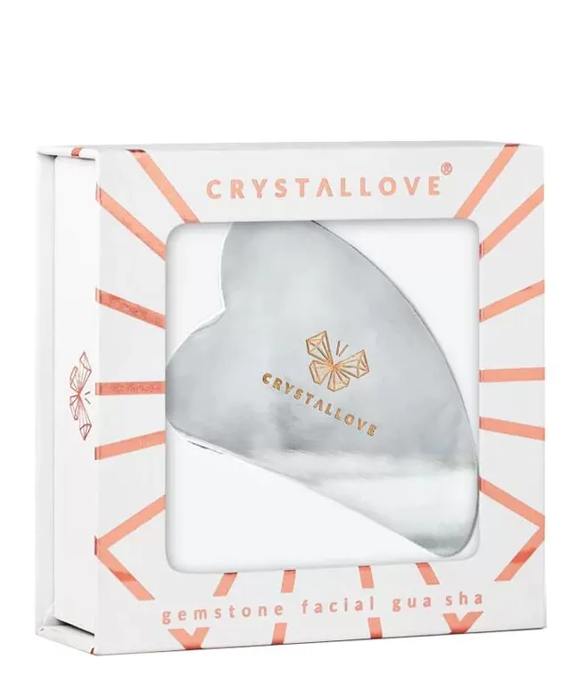Πλάκα μασάζ προσώπου Crystallove Cryo Ice Gua Sha από ανοξείδωτο ατσάλι