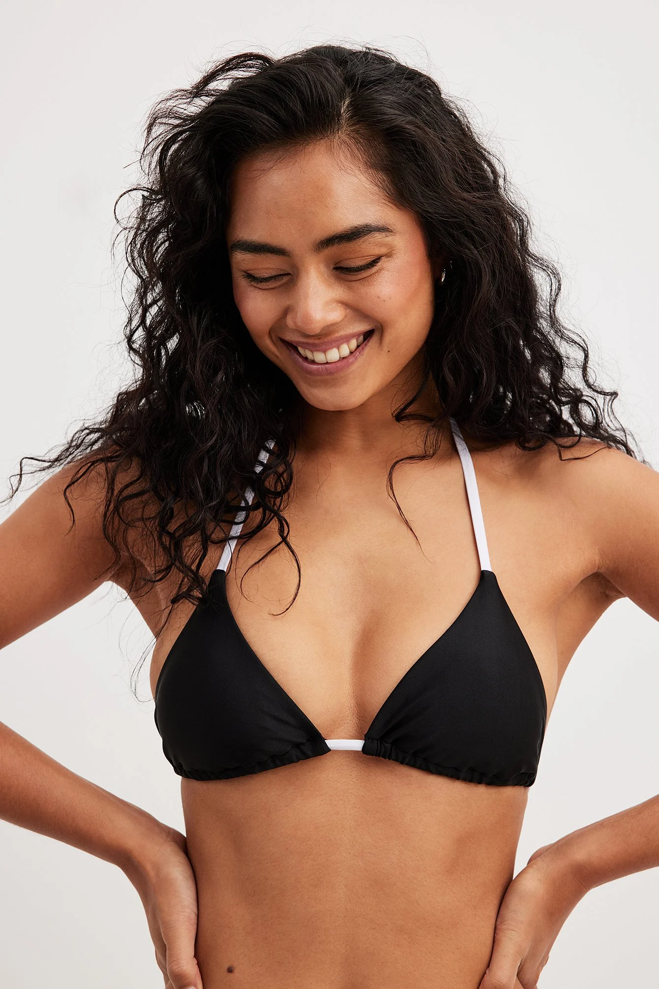 Push-Up Triangel-Bikini-Oberteil im Farbblock
