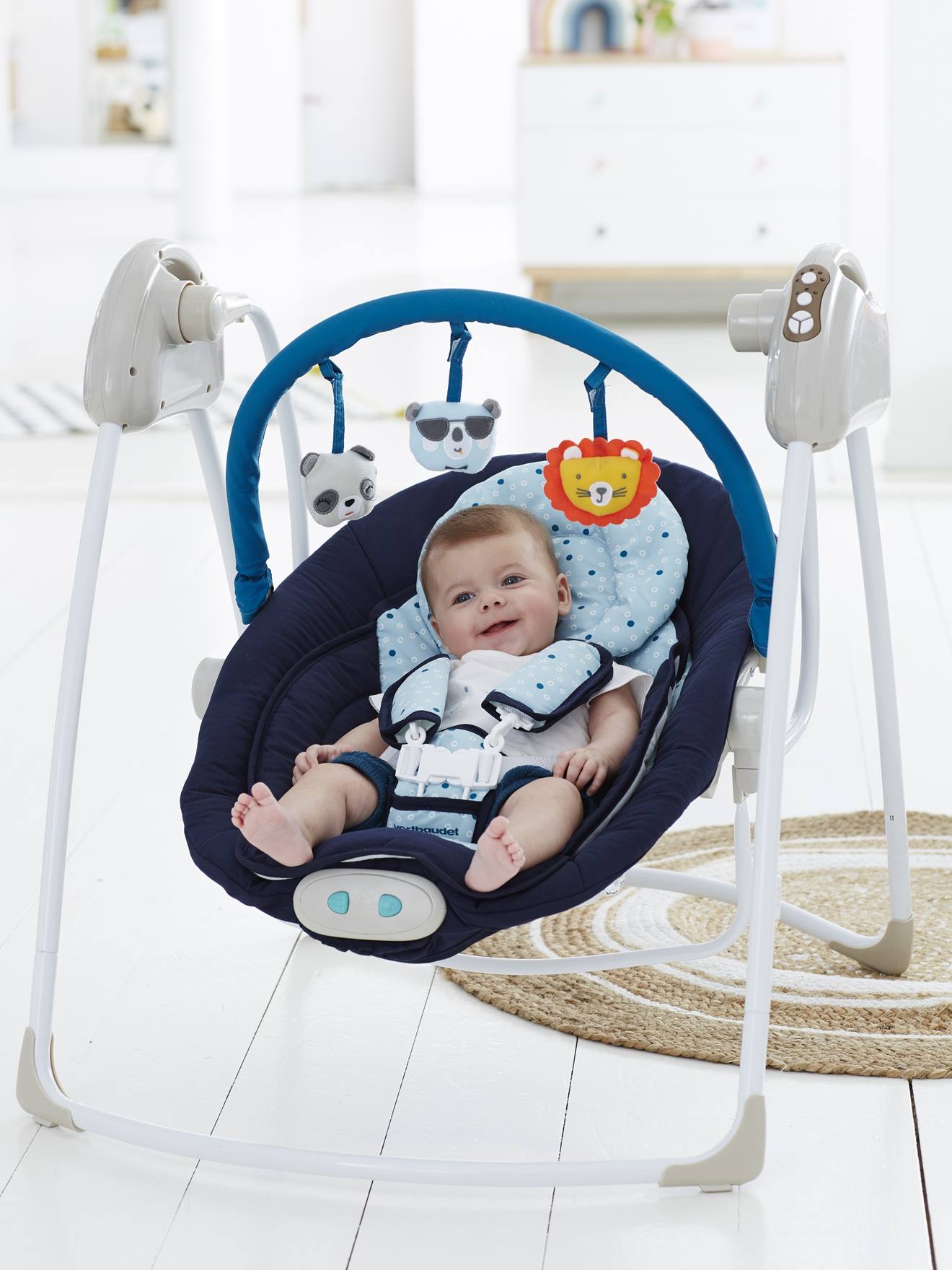 Vertbaudet Babyschaukel mit Spielbogen MAGICMOUV - grau