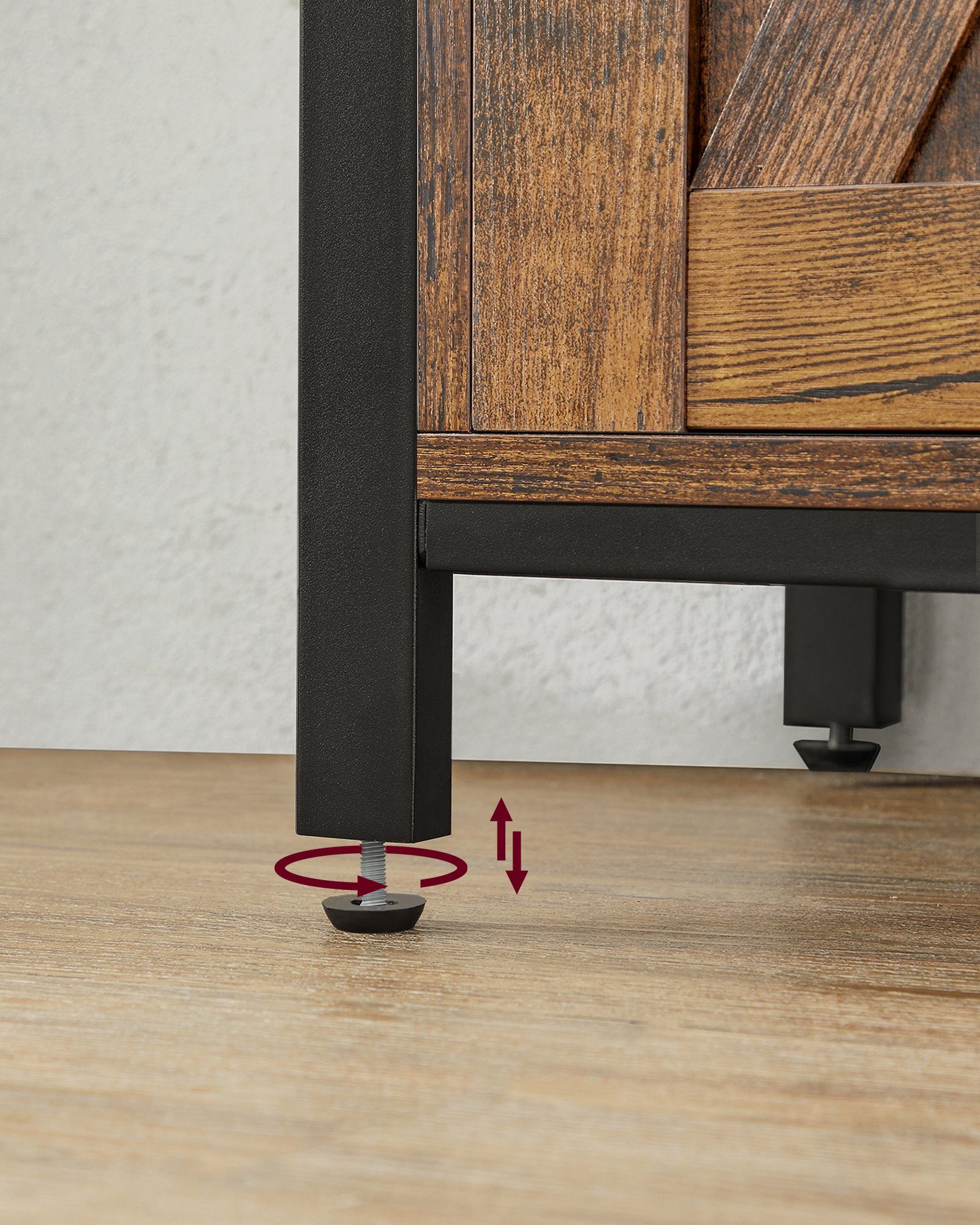 VASAGLE Sideboard Küchenschrank, mit 2 Schiebetüren, verstellbare Ablagen
