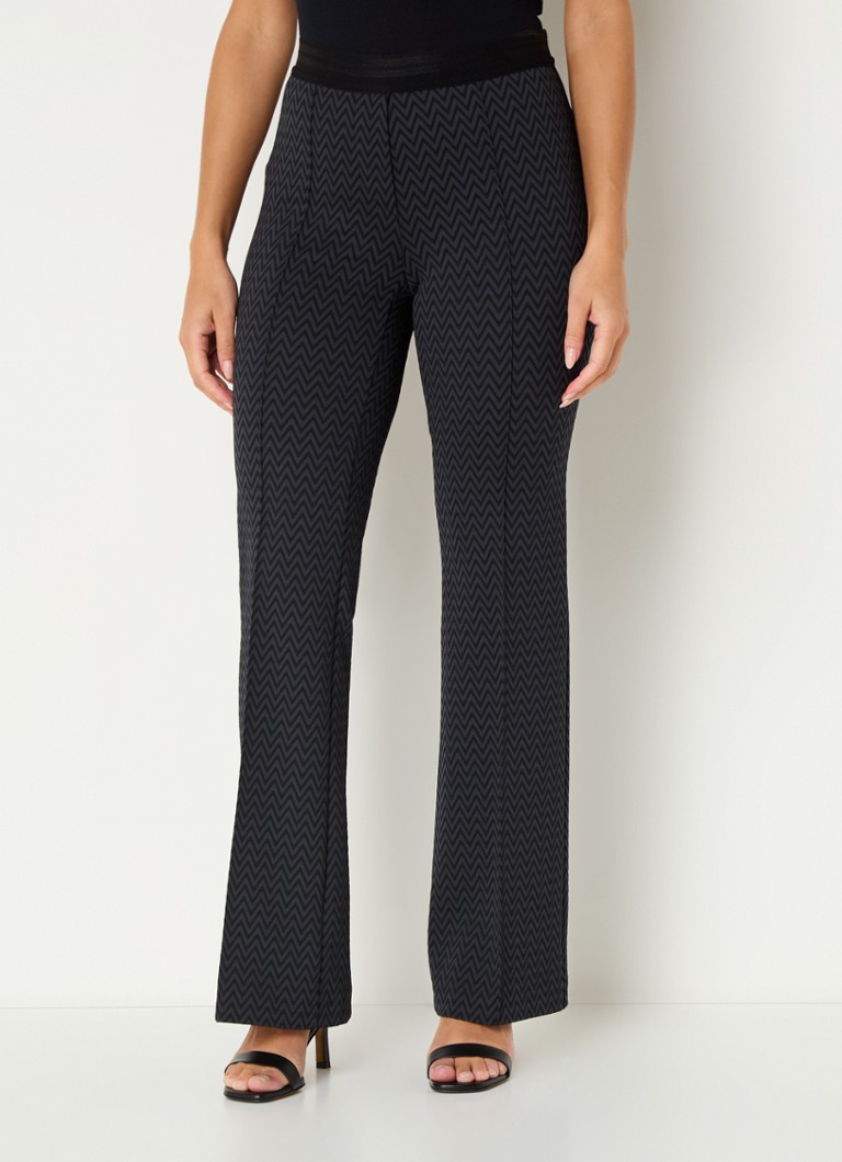 Gardeur Zaria high waist flared fit leggings with print