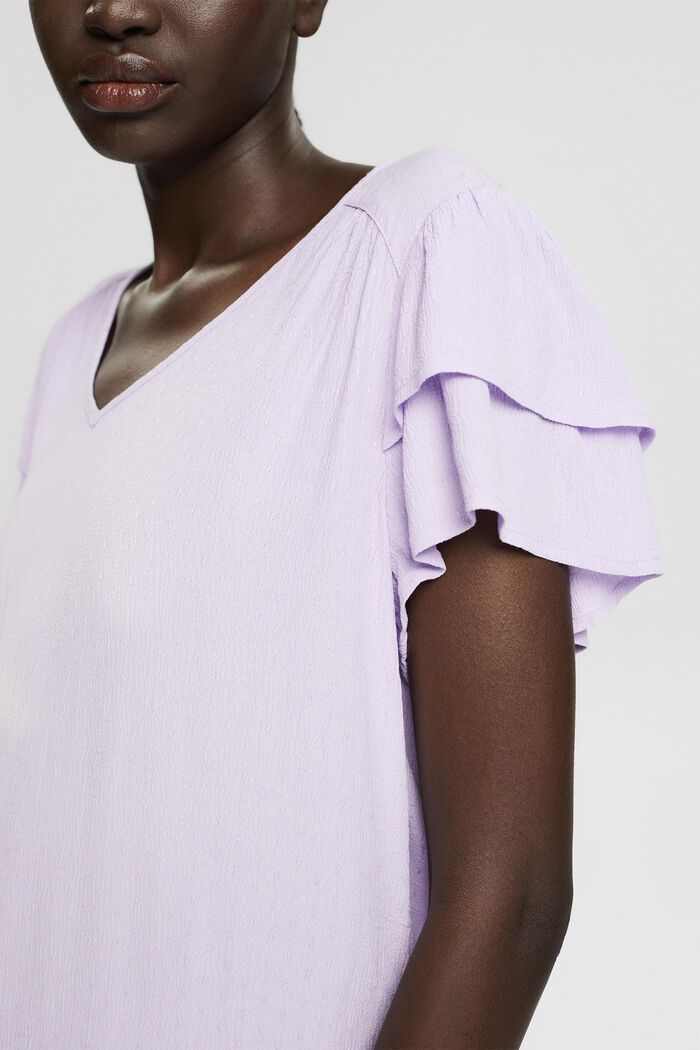Bluse mit Volantärmeln und LENZING™ ECOVERO™