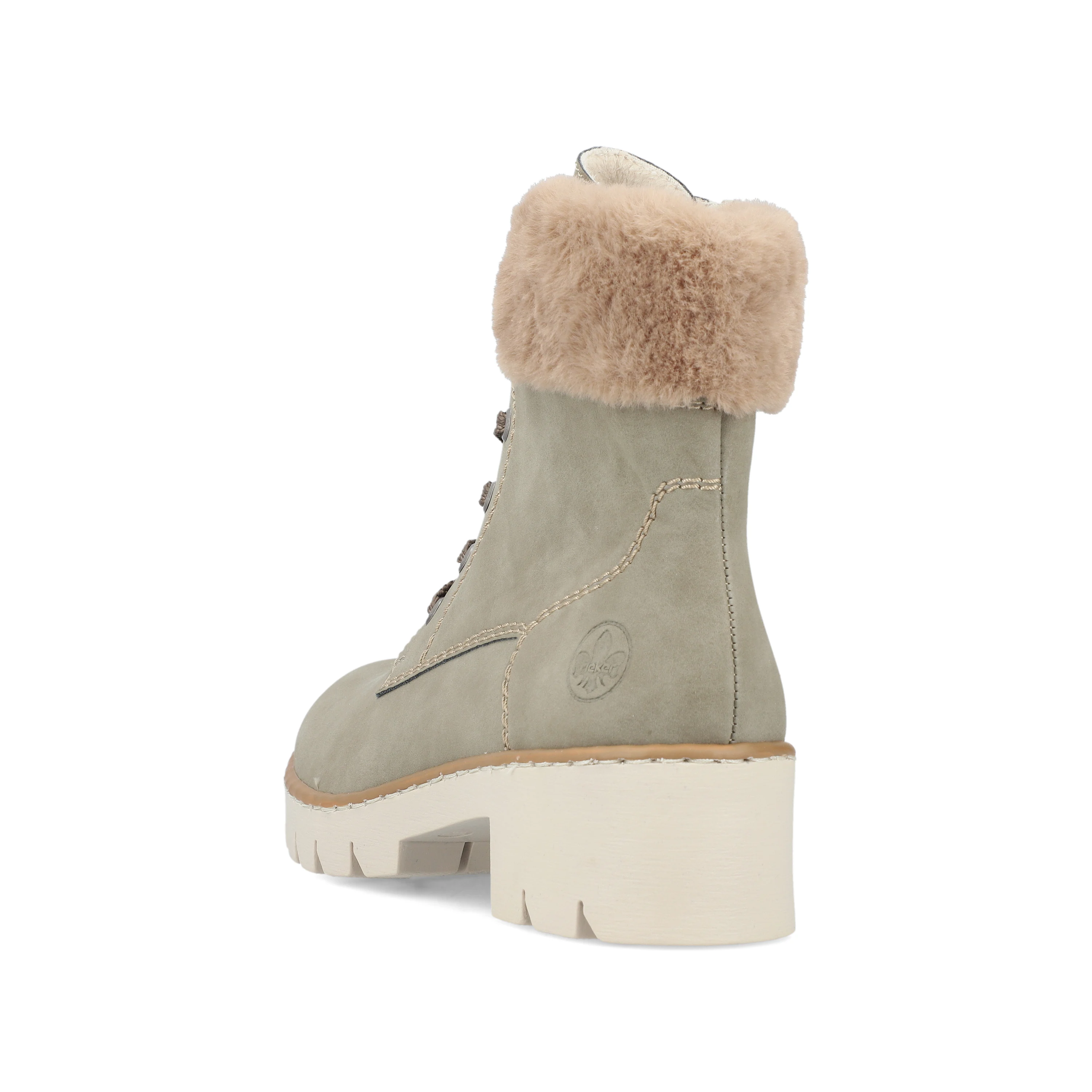 Rieker Damen Schnürstiefel khaki-braun