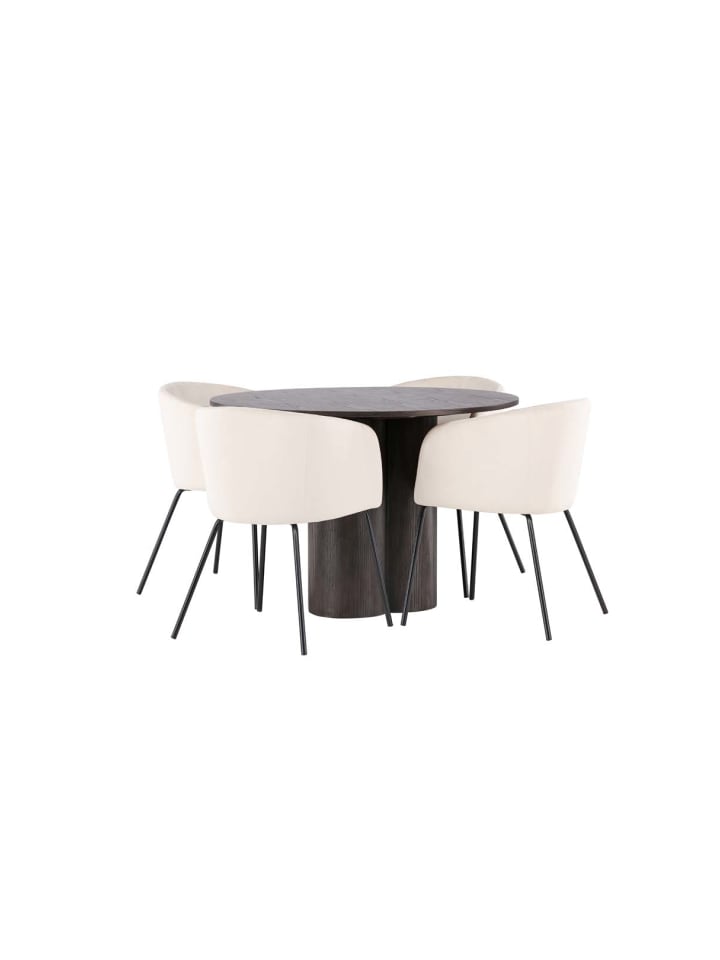 ebuy24 Essgruppe Olivia 4 ( 5-teilig) Mocca 110 x 110 cm günstig kaufen onesize