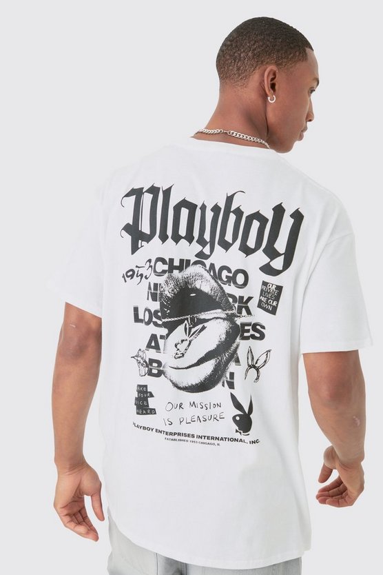 Oversize T-Shirt mit lizenziertem Playboy-Print