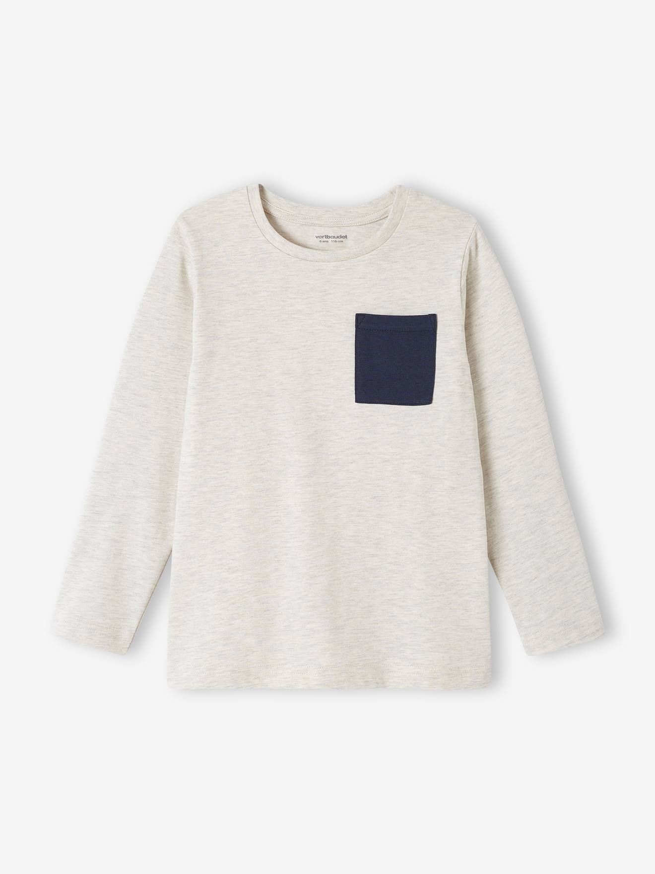 Lot de 3 T-shirts Basics garçon manches longues marine