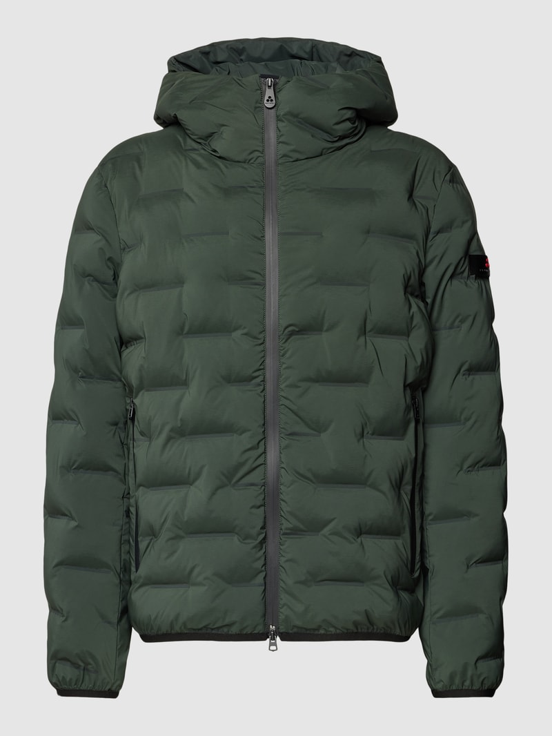 Jacke mit Strukturmuster Modell 'BRANDO' in olivgrün