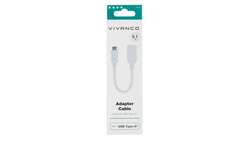 Vivanco Adapter USB Type-C™ USB 3.1 A-Buchse, 0,1m