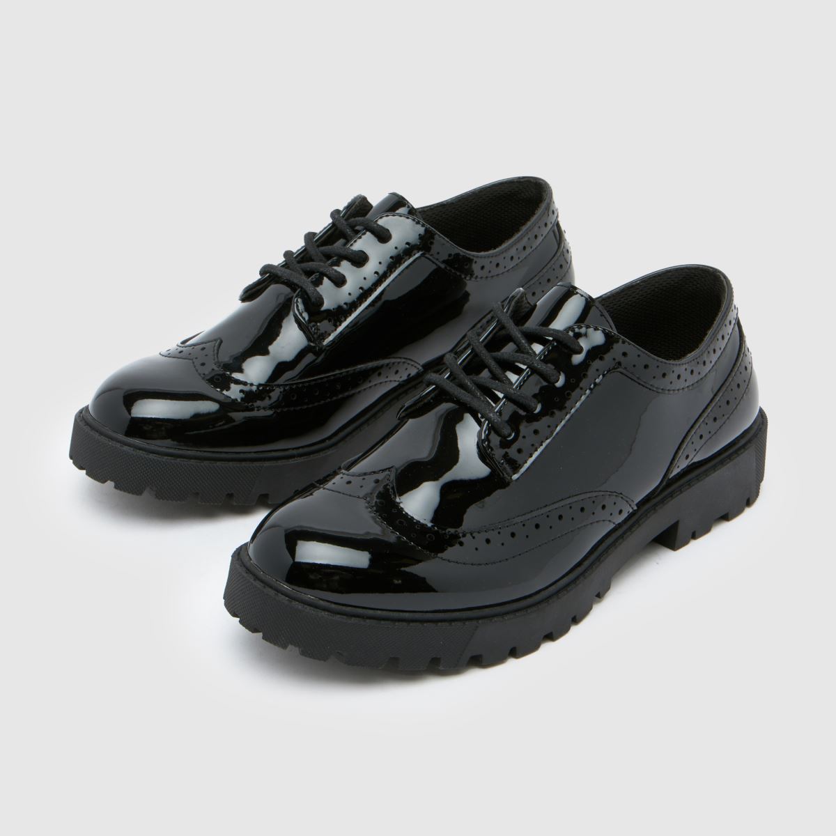 Schuh fekete Londyn csipkés lányka ifjúsági cipő