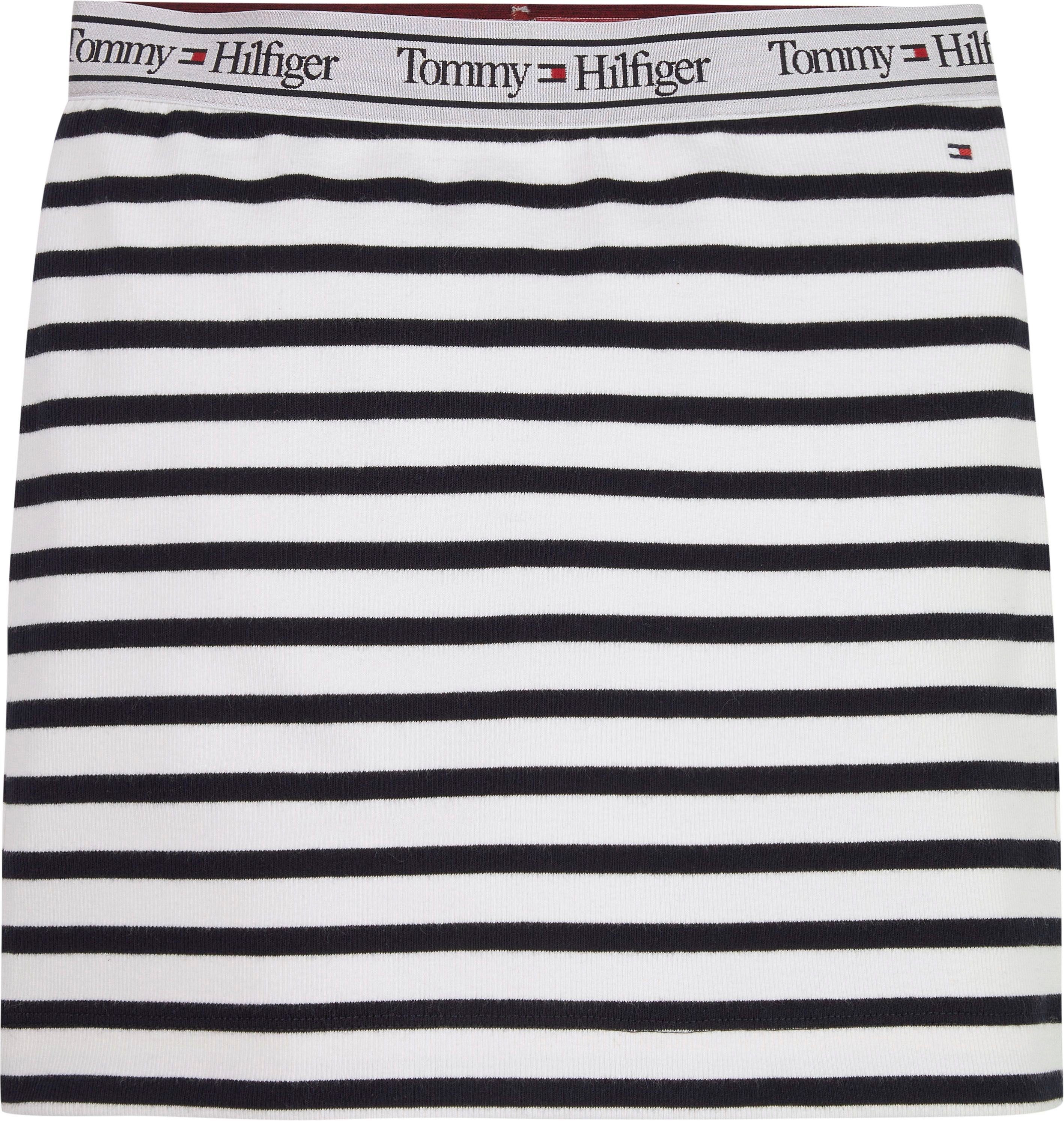 Tommy Hilfiger Minirock TOMMY GRAPHIC STRIPE RIB SKIRT mit Gummibund