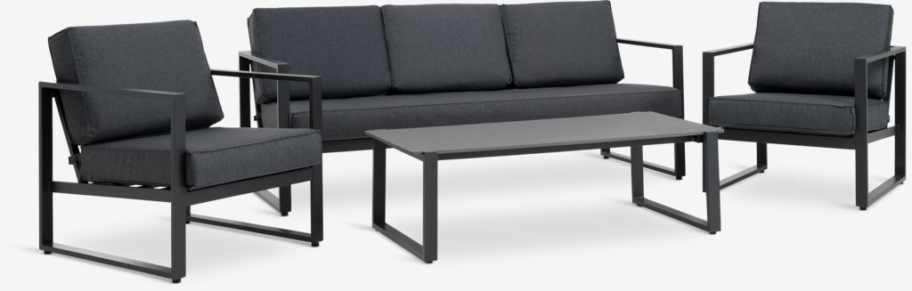 VONGE VONGE 5-Sitzer-Sofagarnitur in Schwarz