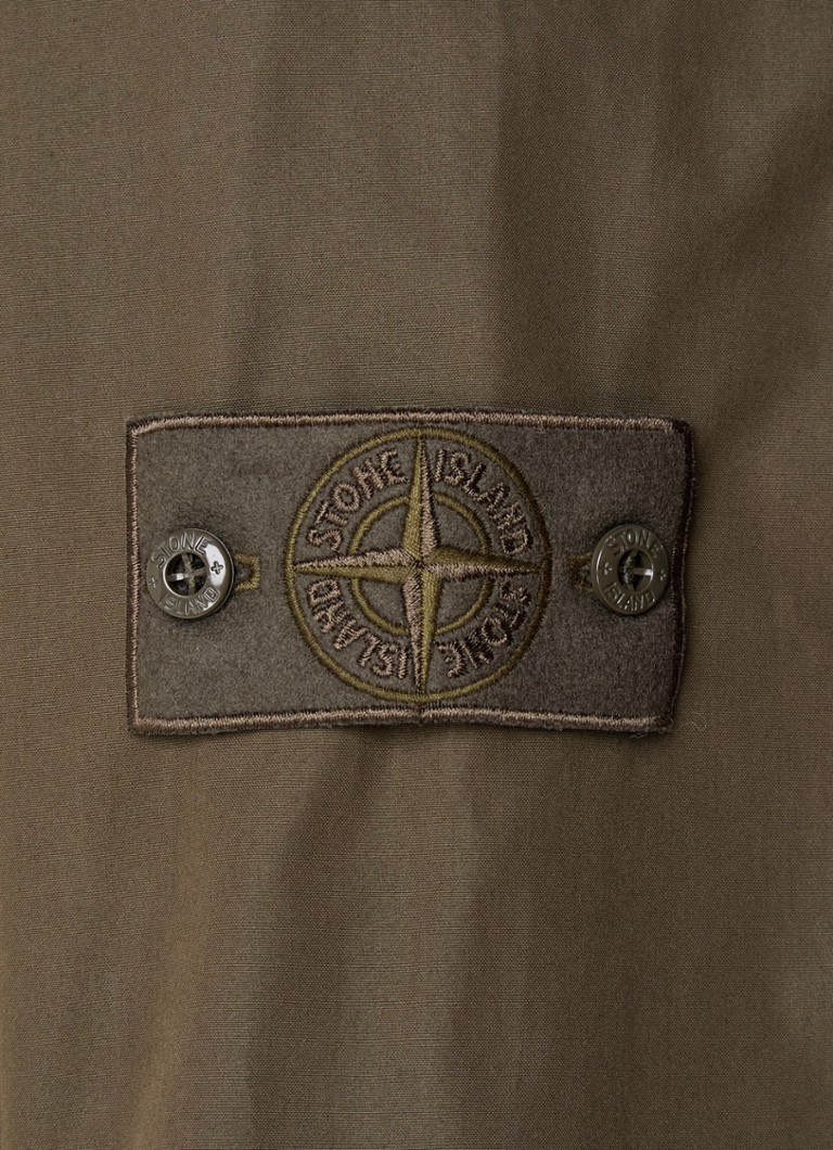 Stone Island 107F1 Ghost Ventile regular fit overshirt with zipper pockets
