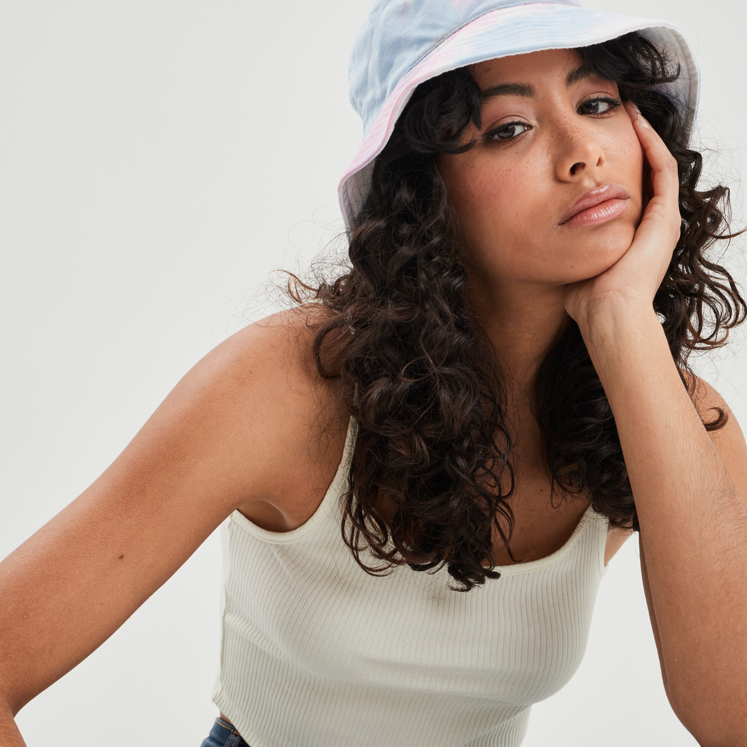 Débardeur cropped côtelé jaune clair femme | La Halle