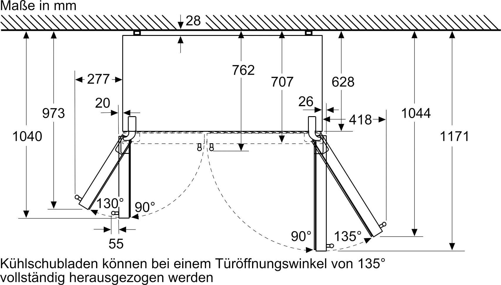 SIEMENS Side-by-Side iQ500 KA93GAIEP, 178,7 cm hoch, 90,8 cm breit