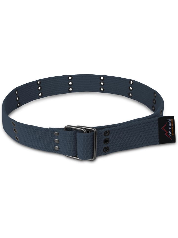 Normani Outdoor Sports Baumwoll-Gürtel mit Ösen Wadi in Navy günstig kaufen 110 cm