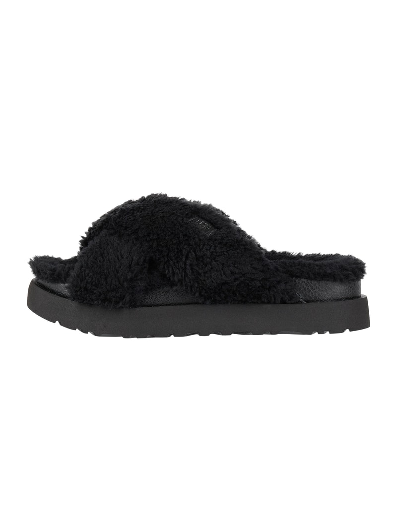 Hausschuhe aus Woll-Lyocell-Mix Modell 'Fuzz Sugar' in schwarz
