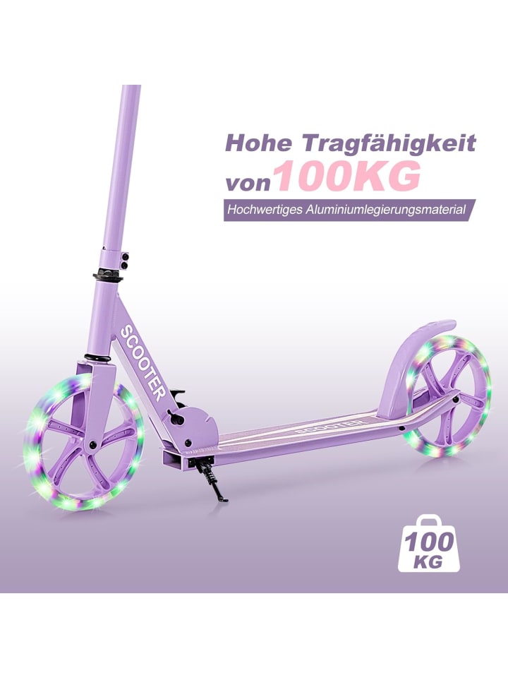 COSTWAY Roller mit 2 LED Rädern ab 10 Jahre in Lila günstig kaufen onesize