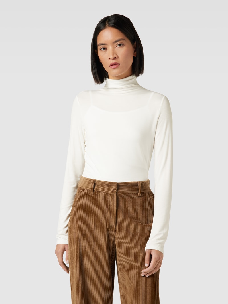 Longsleeve mit Turtleneck Modell 'Sayar' in offwhite