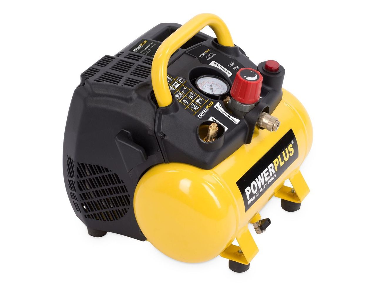 Powerplus Kompressor 1100w 6l kein Öl 1,5pk