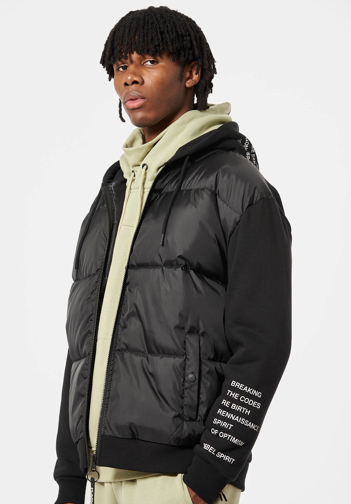 SIMBA  Sweat doudoune zippé noir Homme