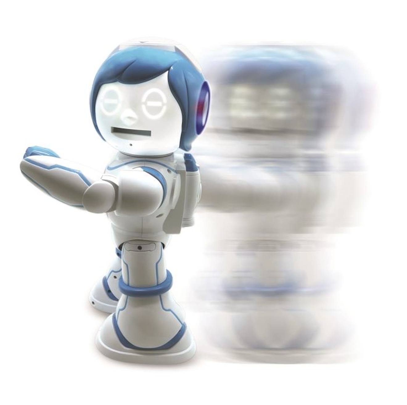 POWERMAN® KID Mon Robot Ludo-Educatif Bilingue Programmable avec Télécommande et fabrique à histoires (Français/Anglais) blanc