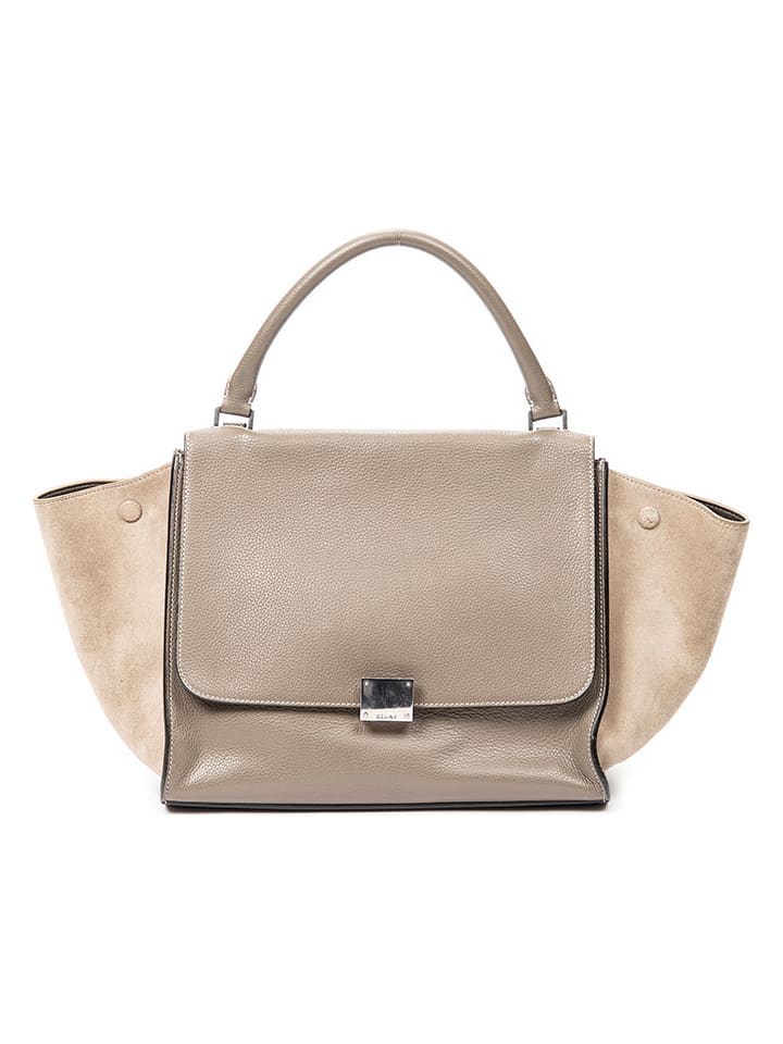 Celine Leder-Henkeltasche in Beige - (B)31 x (H)23 x (T)18 cm günstig kaufen onesize