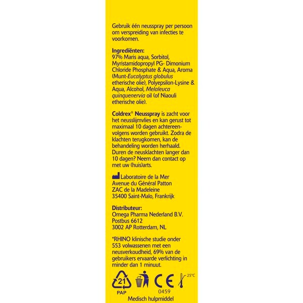 Coldrex Nasal Spray Medical device - 20ml