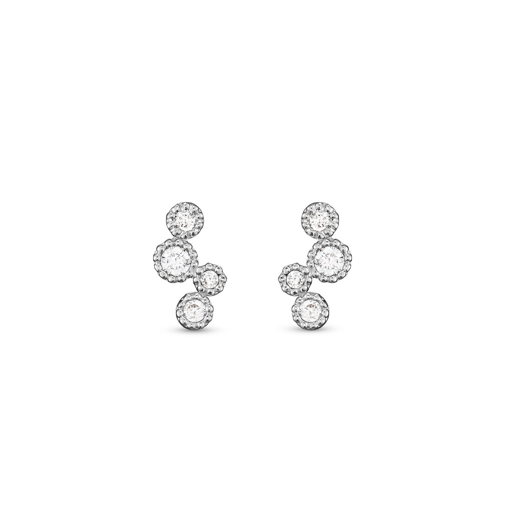 FAVS Boucles d'oreilles à fermoir à poussette 925 Argent Boucles d'oreilles