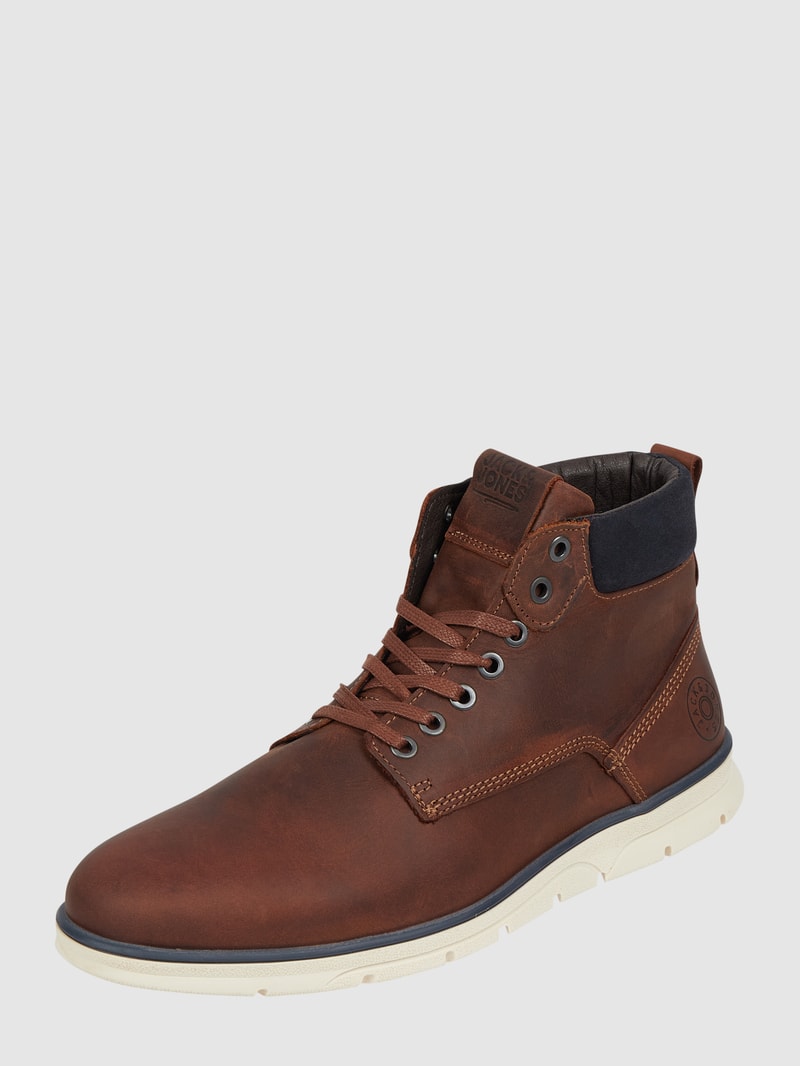 Boots aus Leder Modell 'Tubar' in mittelbraun