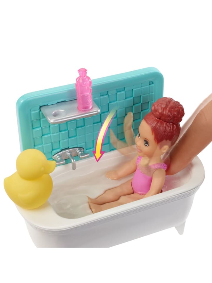 Barbie Puppe & Bad Spiel-Set | Barbie | Skipper Babysitter | Mattel FXH05 günstig kaufen onesize