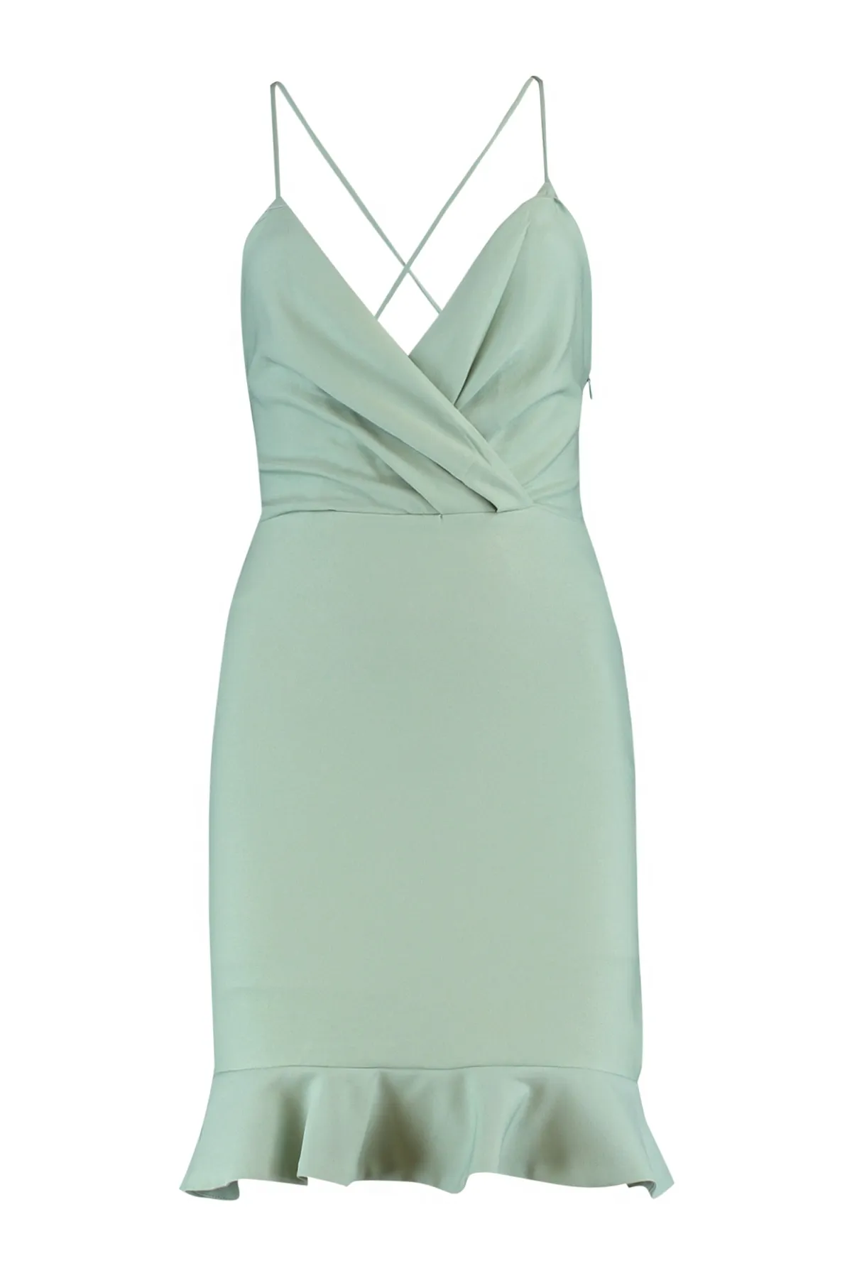 Trendyol Collection  Mintfarbenes Abendkleid mit Trägern TPRSS19BB0042