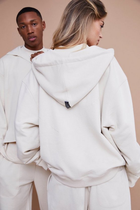 Kastiger Oversize Hoodie mit Reißverschluss