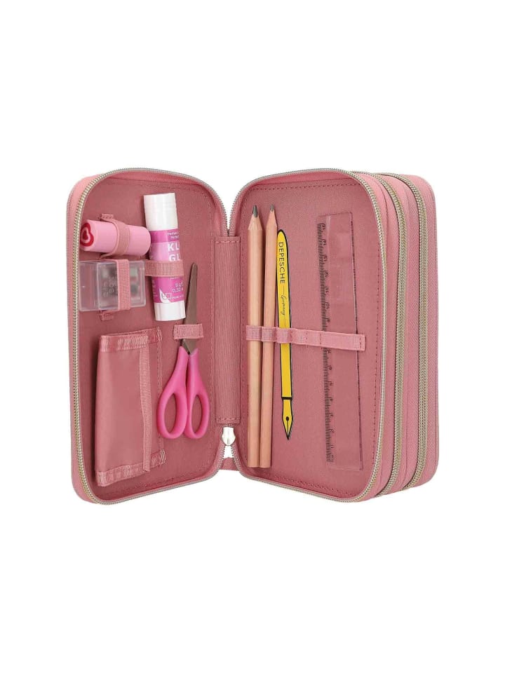Depesche 3-Fach Federtasche Dusty Rose Miss Melody 20 x 13 x 7,5 cm in rosa günstig kaufen onesize
