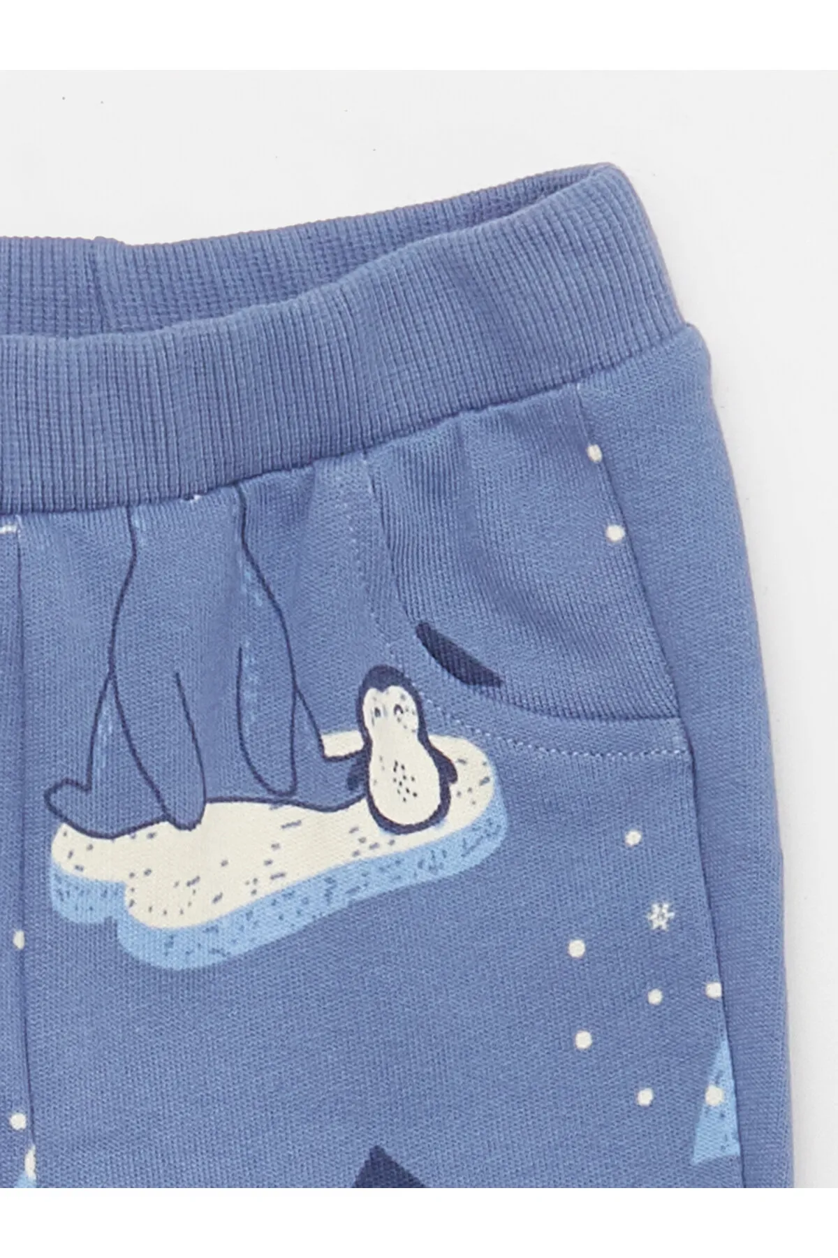 LC Waikiki  2-teiliges Set aus bedrucktem Langarm-Sweatshirt und Jogginghose für Babys mit Rundhalsausschnitt