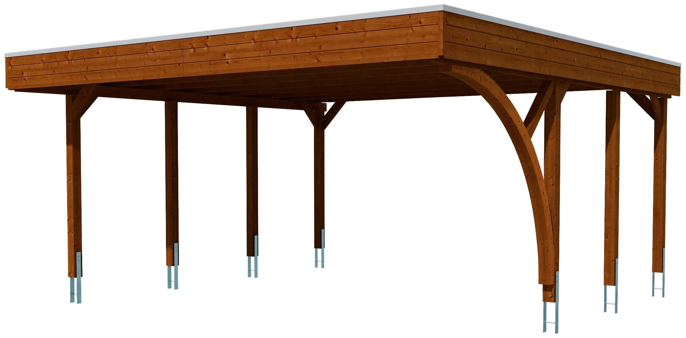 Skanholz Doppelcarport Friesland 7, BxT: 557x555 cm, 201 cm Einfahrtshöhe